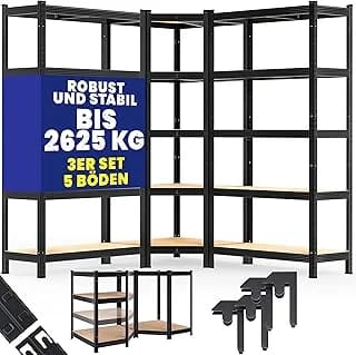 Monzana 3er Set Schwerlastregal